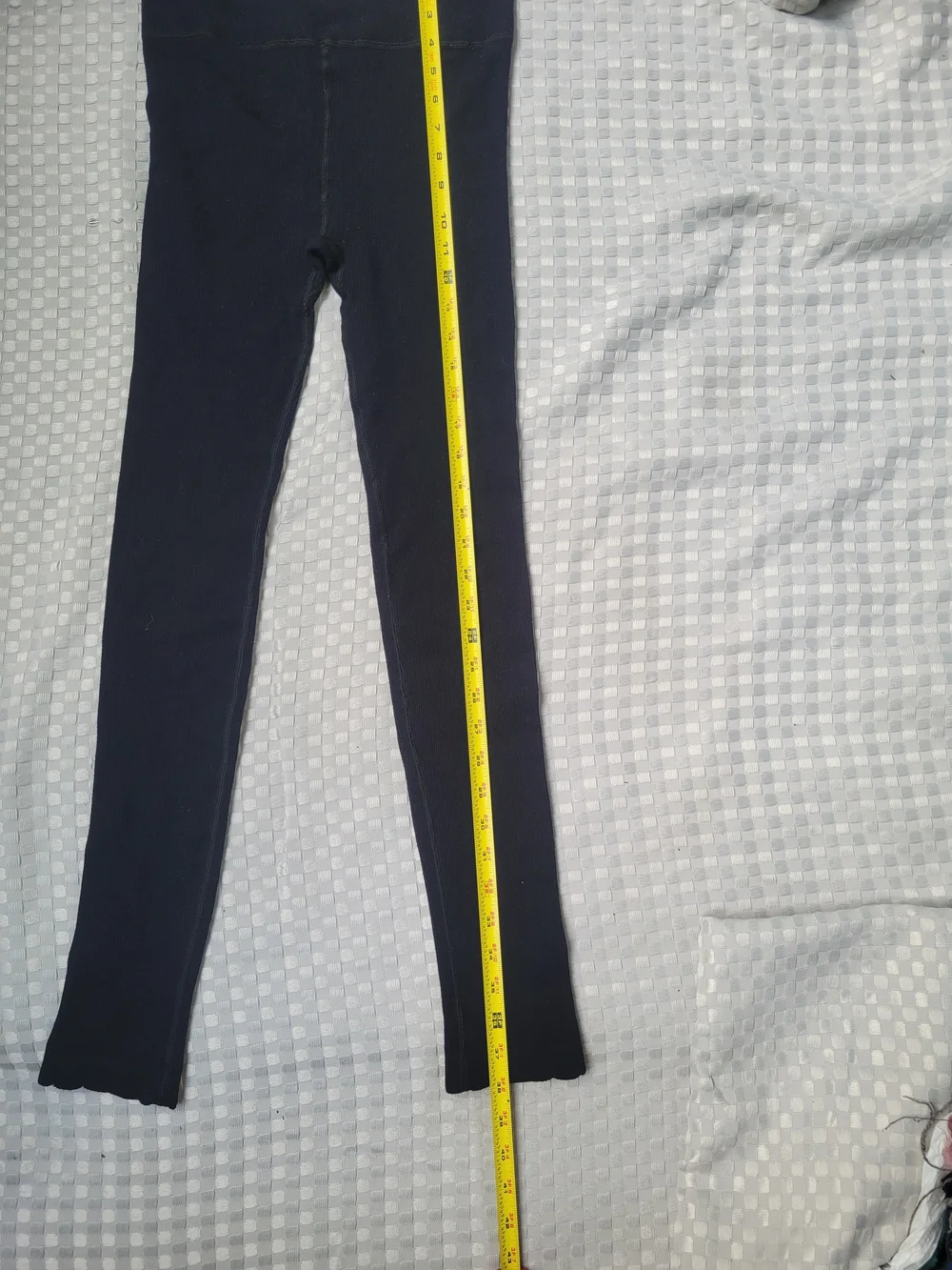 Anthropologie Black Ribbed High-Waist Leggings S